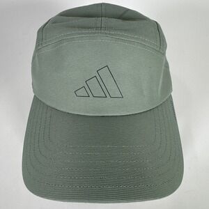 Adidas Aeroready 5 Panel Hat‎ Cap Golf Tennis Run Casual Sage Green Adjustable